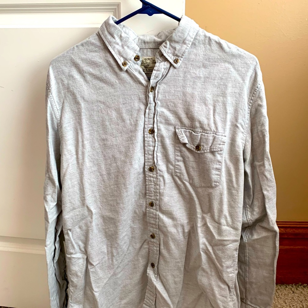 Gray J. Crew long sleeve Work Shirt